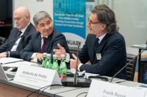 საერთაშორისო საავტომობილო ტრანსპორტის კავშირი IRU – შუა დერეფნის გადაულახავ პრობლემად – გაჭიანურებულ სასაზღვრო-საბაჟო პროცედურებს და საზღვრებზე ინფრასტრუქტურის არასაკმარის გამტარუნარიანობას ასახელებს