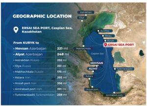 შუა დერეფნით საკონტეინერო გადაზიდვების ზრდის დინამიკა ყაზახეთს კასპიის ზღვაზე ერსაის ნავსადგურში ახალი საკონტეინერო სიმძლავრეების დამატებისკენ უბიძგებს